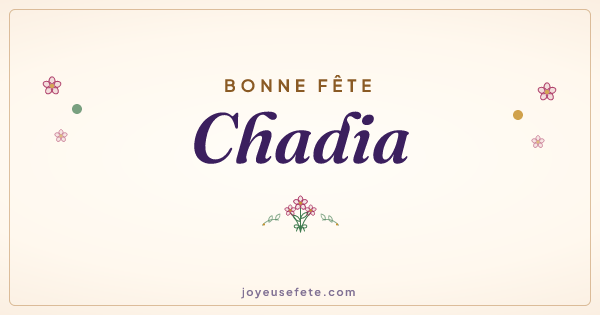 Image « Bonne fête Chadia » au format large