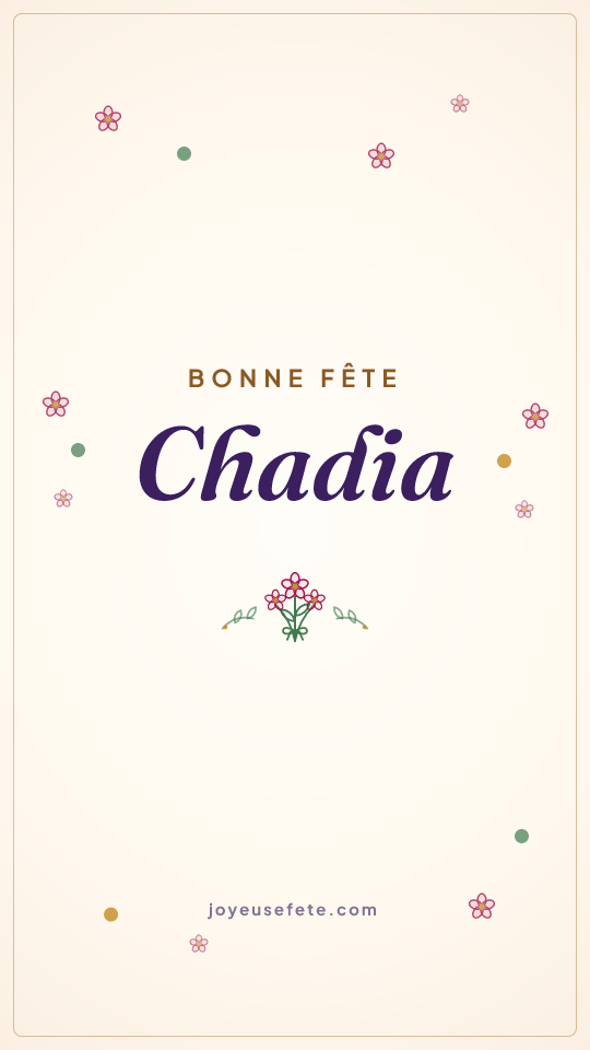 Image « Bonne fête Chadia » au format story