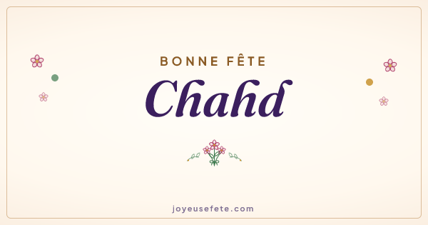 Image « Bonne fête Chahd » au format large