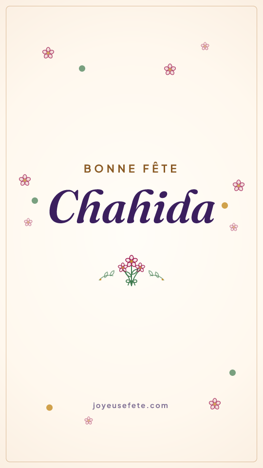 Image « Bonne fête Chahida » au format story