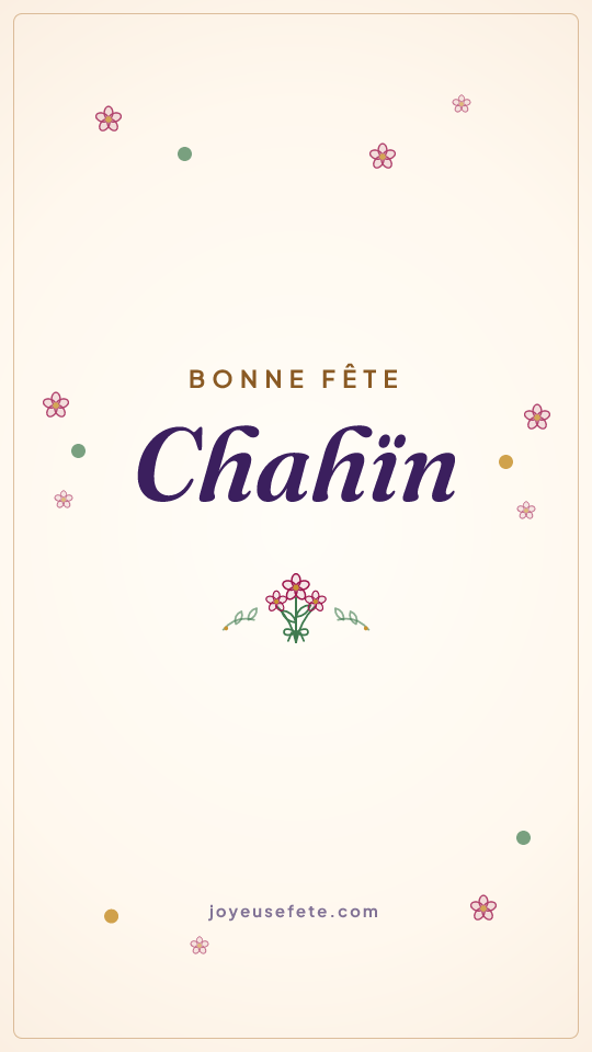 Image « Bonne fête Chahïn » au format story