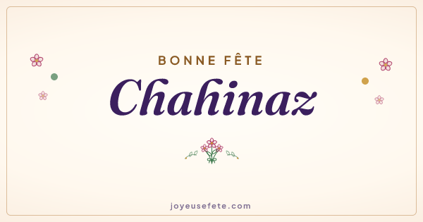 Image « Bonne fête Chahinaz » au format large