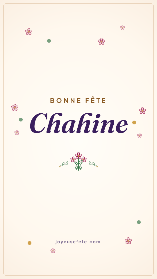 Image « Bonne fête Chahine » au format story