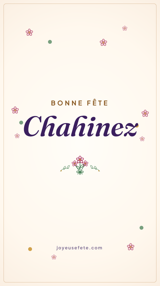 Image « Bonne fête Chahinez » au format story