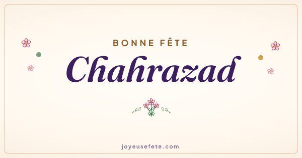 Image « Bonne fête Chahrazad » au format large