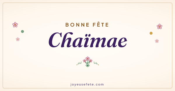 Image « Bonne fête Chaïmae » au format large