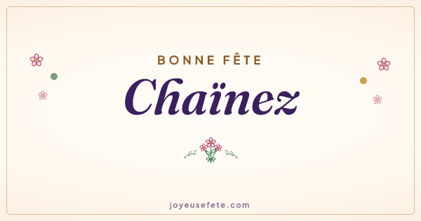 Image « Bonne fête Chaïnez » au format large