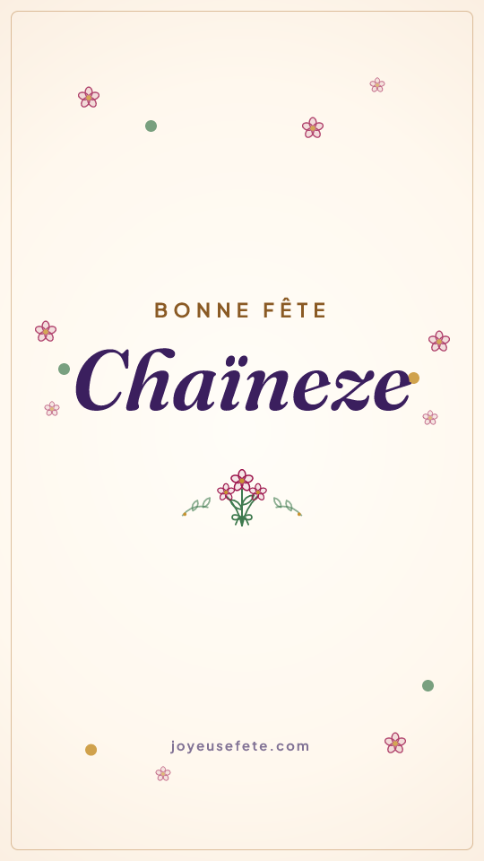 Image « Bonne fête Chaïneze » au format story