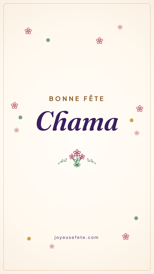 Image « Bonne fête Chama » au format story