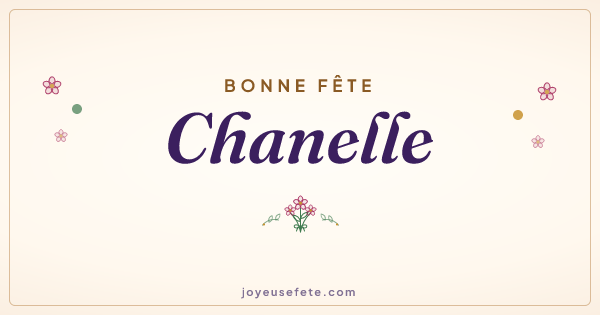 Image « Bonne fête Chanelle » au format large