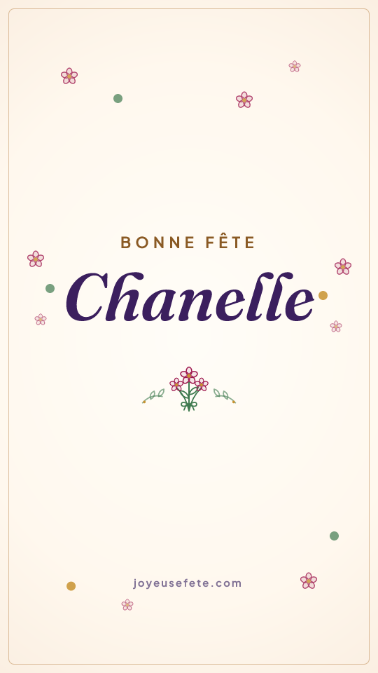 Image « Bonne fête Chanelle » au format story