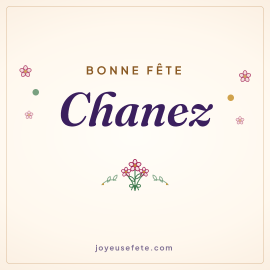 Image carrée « Bonne fête Chanez » pour WhatsApp