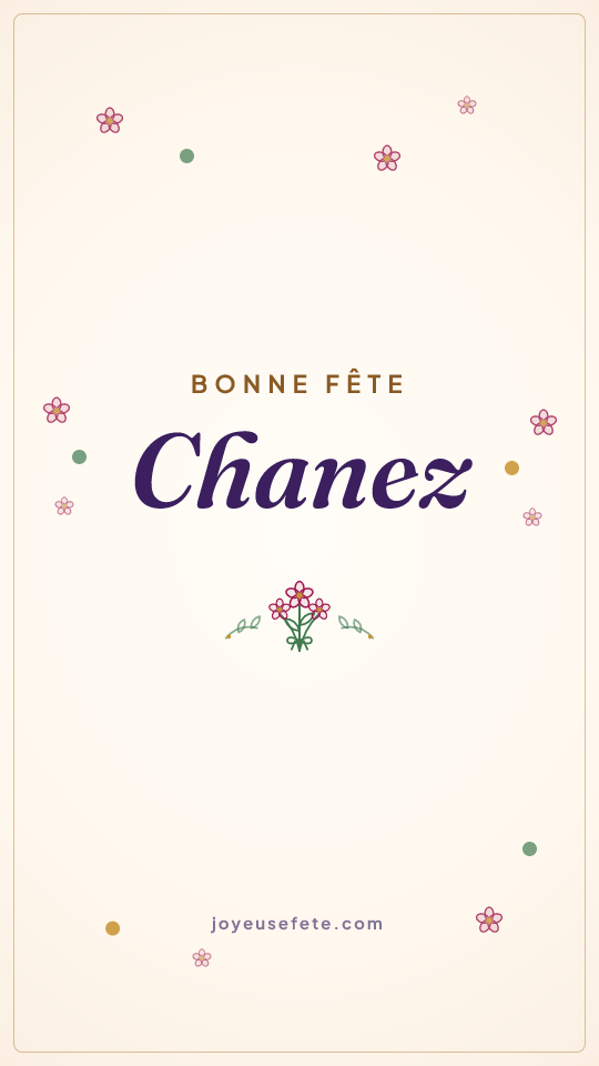 Image « Bonne fête Chanez » au format story