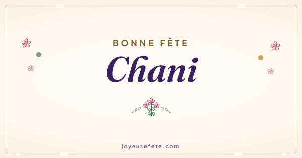 Image « Bonne fête Chani » au format large