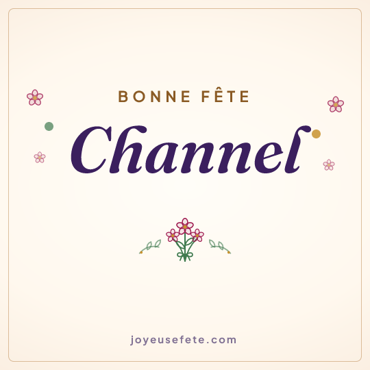 Image carrée « Bonne fête Channel » pour WhatsApp