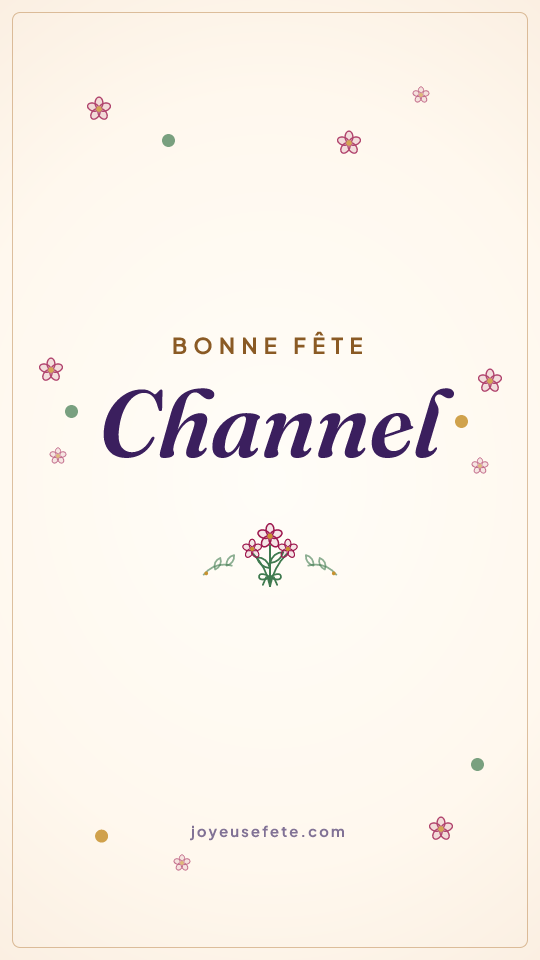 Image « Bonne fête Channel » au format story