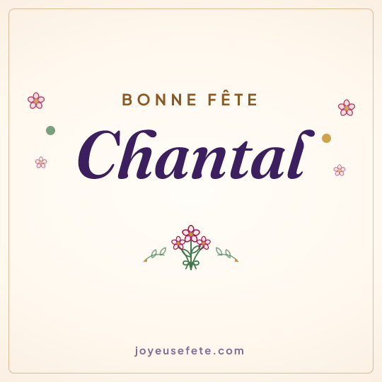 Image carrée « Bonne fête Chantal » pour WhatsApp