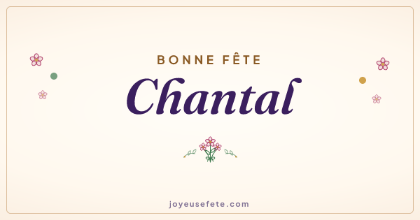 Image « Bonne fête Chantal » au format large