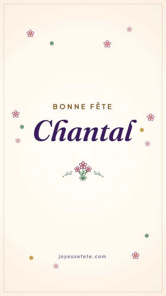 Image « Bonne fête Chantal » au format story