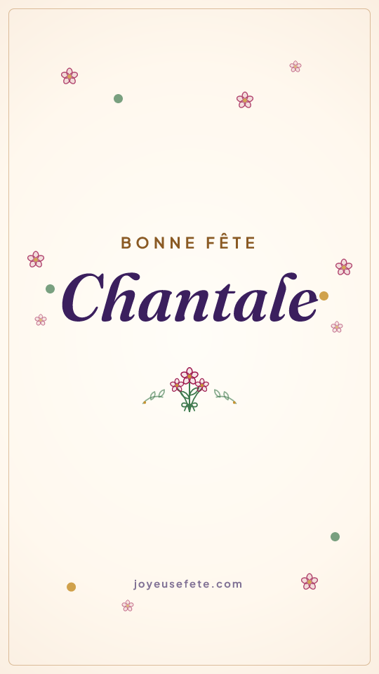 Image « Bonne fête Chantale » au format story