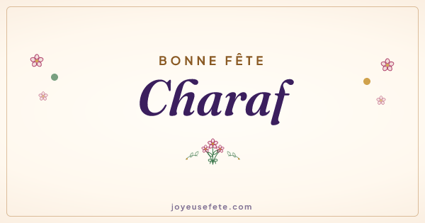 Image « Bonne fête Charaf » au format large