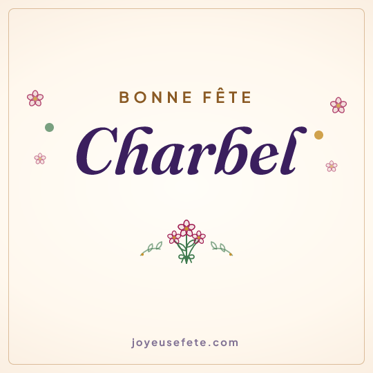 Image carrée « Bonne fête Charbel » pour WhatsApp