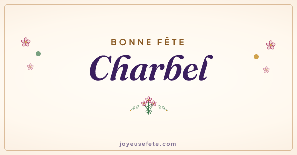 Image « Bonne fête Charbel » au format large