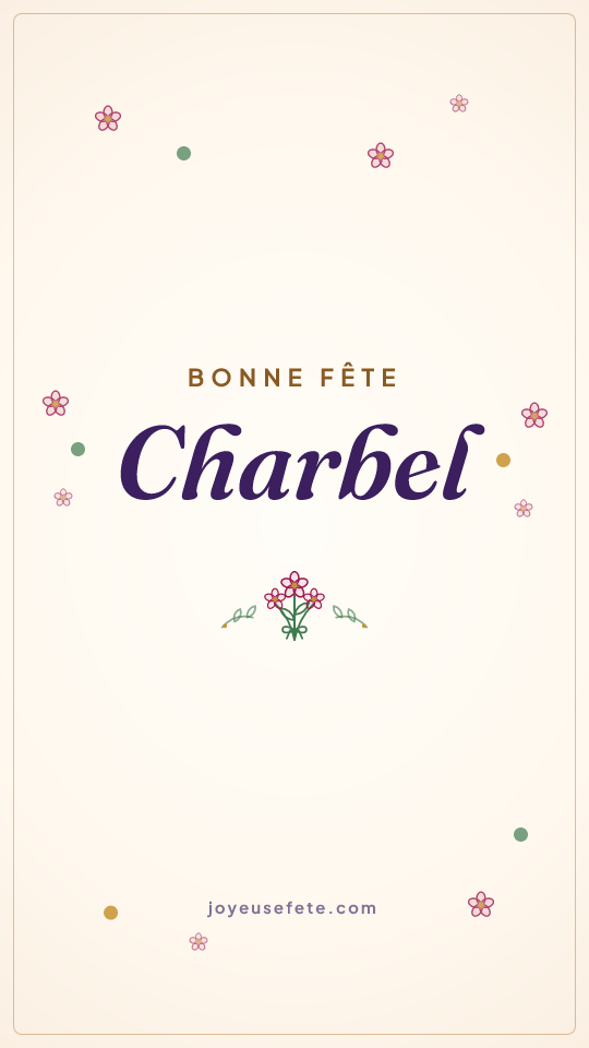 Image « Bonne fête Charbel » au format story