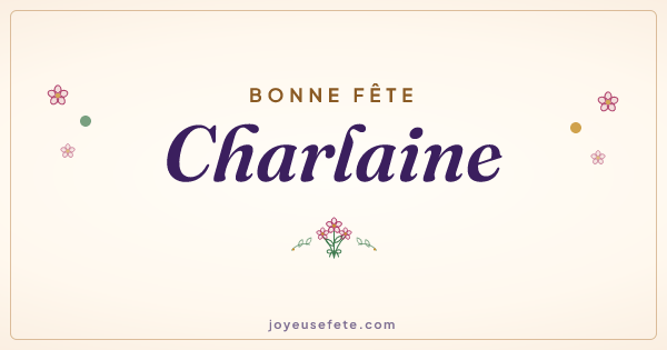 Image « Bonne fête Charlaine » au format large