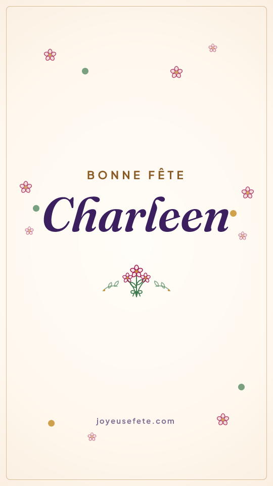 Image « Bonne fête Charleen » au format story