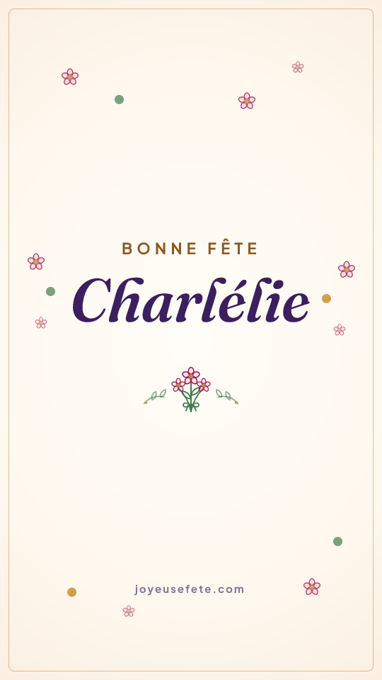 Image « Bonne fête Charlélie » au format story