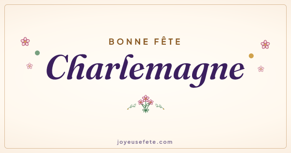 Image « Bonne fête Charlemagne » au format large