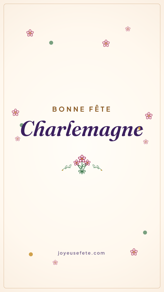 Image « Bonne fête Charlemagne » au format story