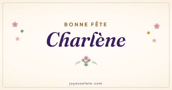 Image « Bonne fête Charlène » au format large