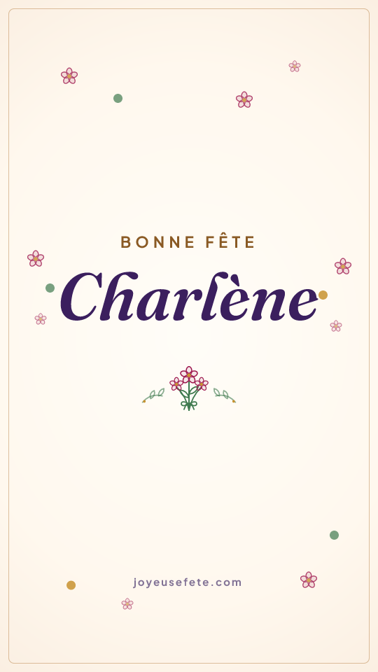 Image « Bonne fête Charlène » au format story