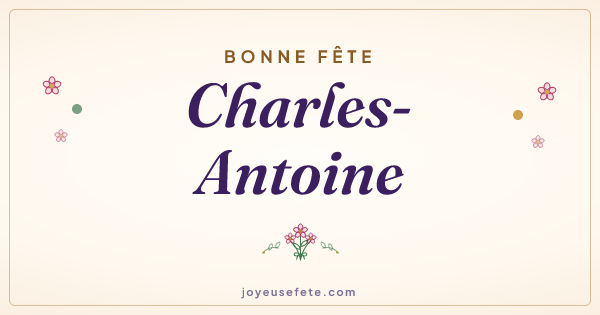 Image « Bonne fête Charles-Antoine » au format large