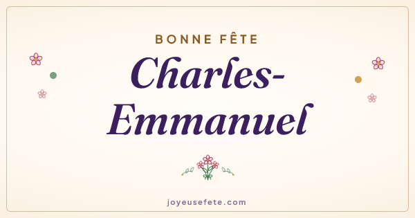 Image « Bonne fête Charles-Emmanuel » au format large