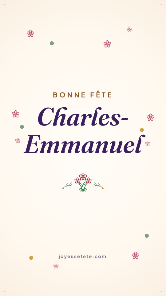 Image « Bonne fête Charles-Emmanuel » au format story