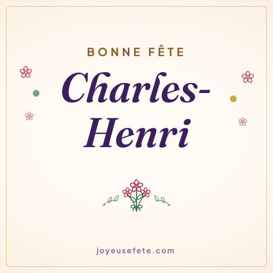 Image carrée « Bonne fête Charles-Henri » pour WhatsApp