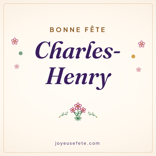 Image carrée « Bonne fête Charles-Henry » pour WhatsApp