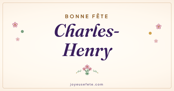 Image « Bonne fête Charles-Henry » au format large