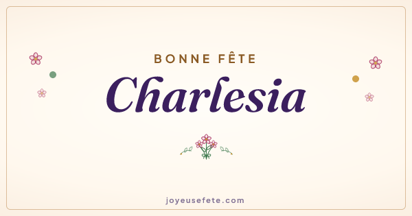 Image « Bonne fête Charlesia » au format large