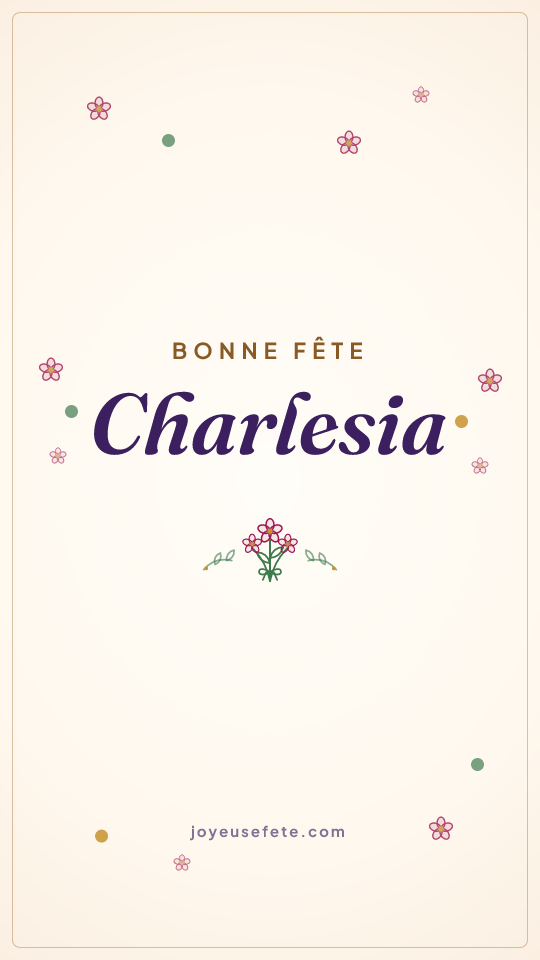 Image « Bonne fête Charlesia » au format story