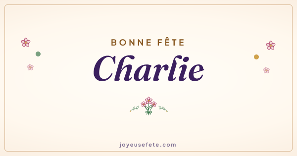 Image « Bonne fête Charlie » au format large