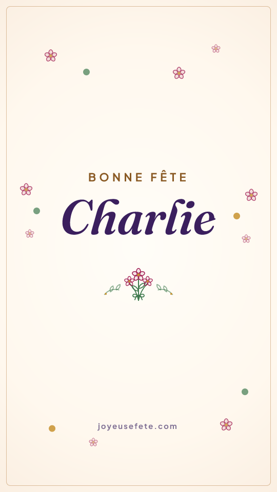 Image « Bonne fête Charlie » au format story