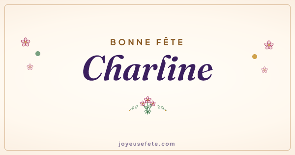 Image « Bonne fête Charline » au format large