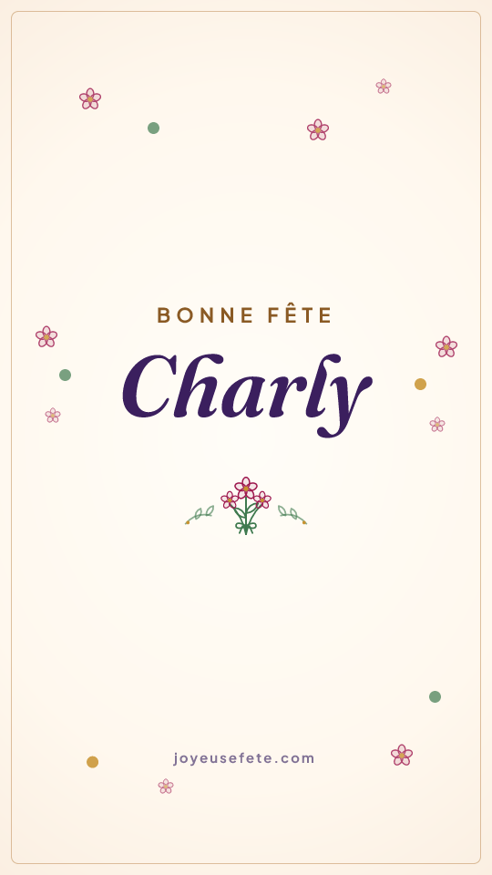 Image « Bonne fête Charly » au format story