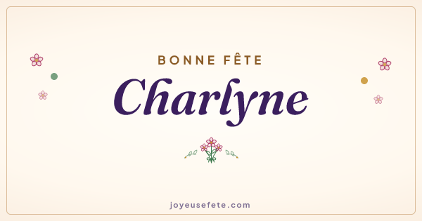 Image « Bonne fête Charlyne » au format large