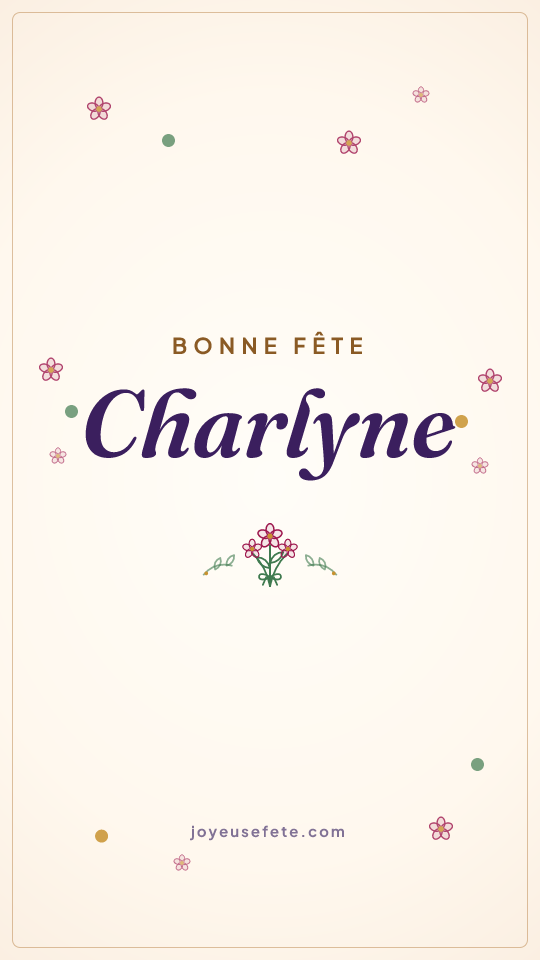 Image « Bonne fête Charlyne » au format story