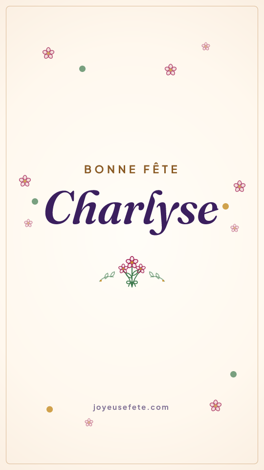 Image « Bonne fête Charlyse » au format story